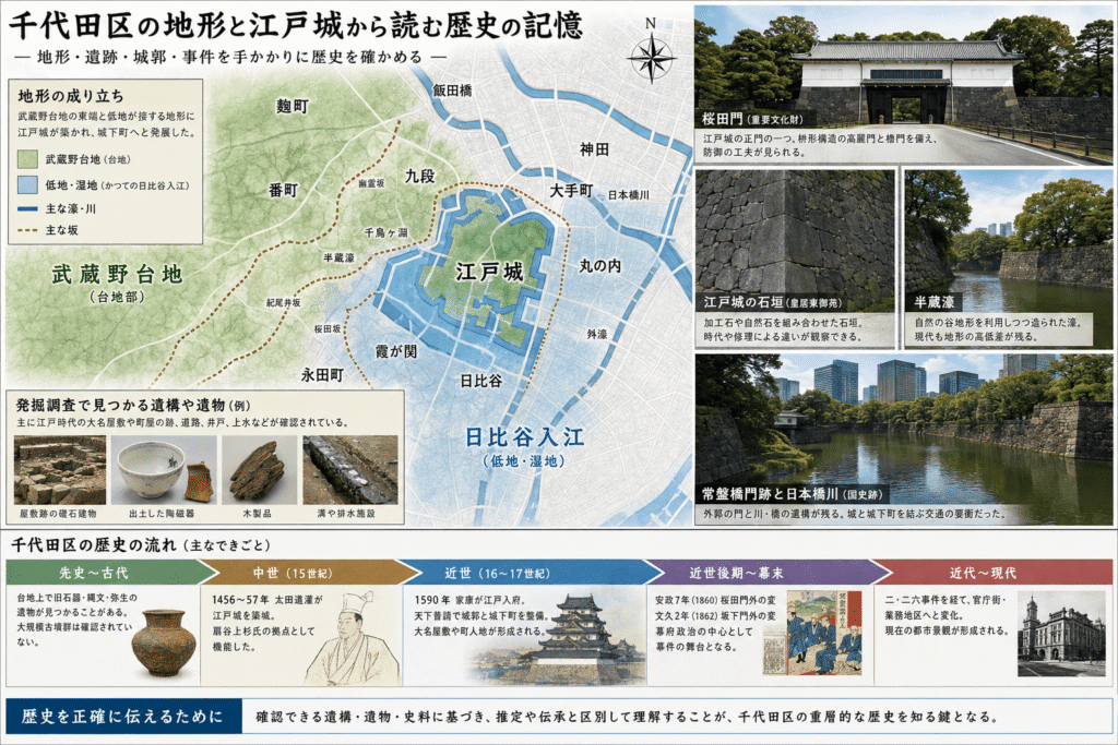 千代田区の地形と江戸城から読む歴史の記憶