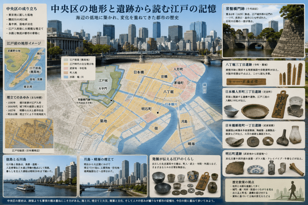 中央区の地形と遺跡から読む江戸の記憶