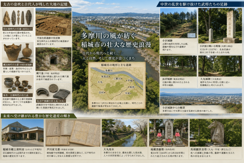 多摩川の風が紡ぐ稲城市の壮大な歴史浪漫