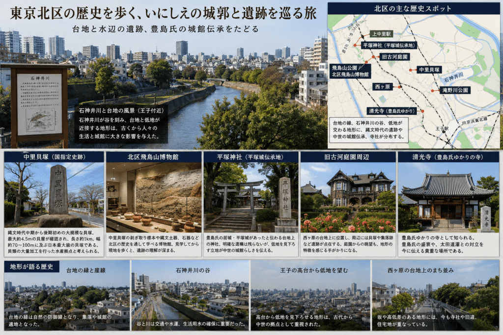 東京北区の歴史を歩く、いにしえの城郭と遺跡を巡る現実的な旅