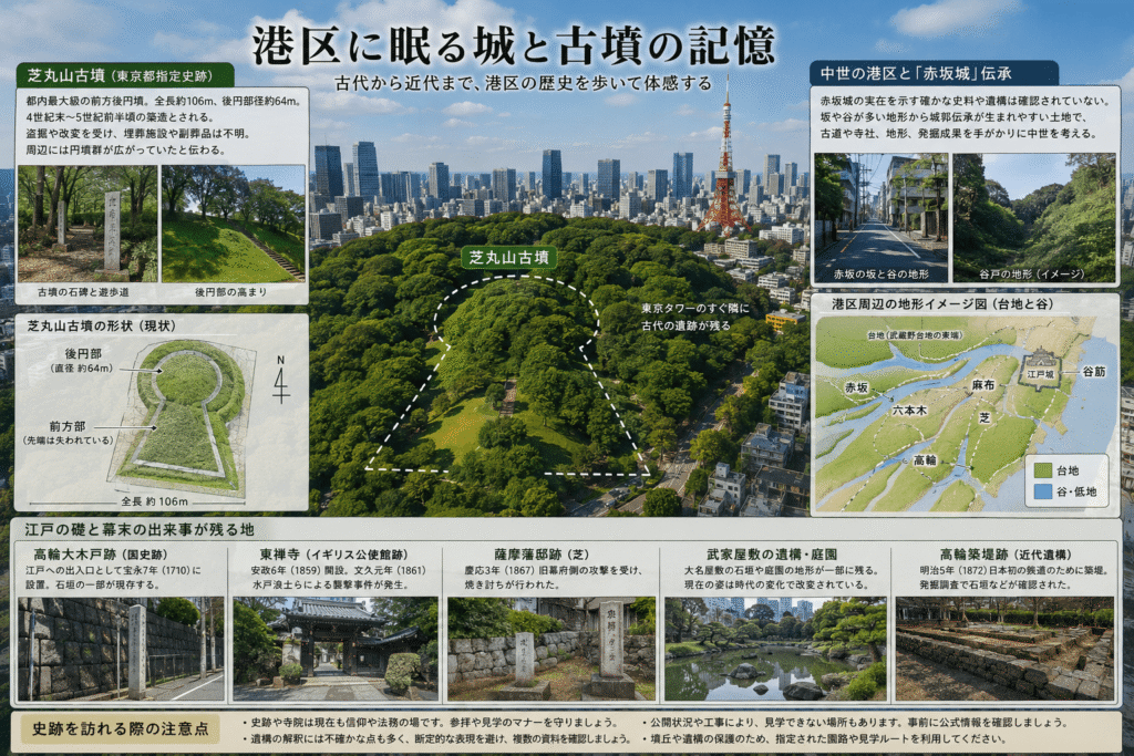 港区に眠る城と古墳の記憶
