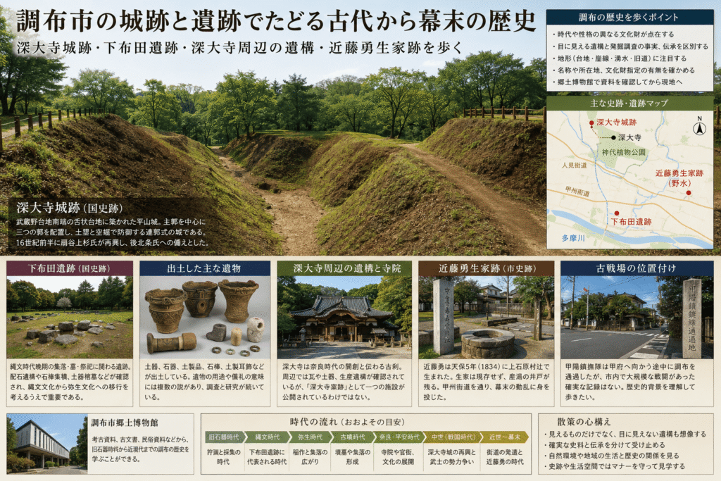 調布市の城跡と遺跡でたどる古代から幕末の歴史