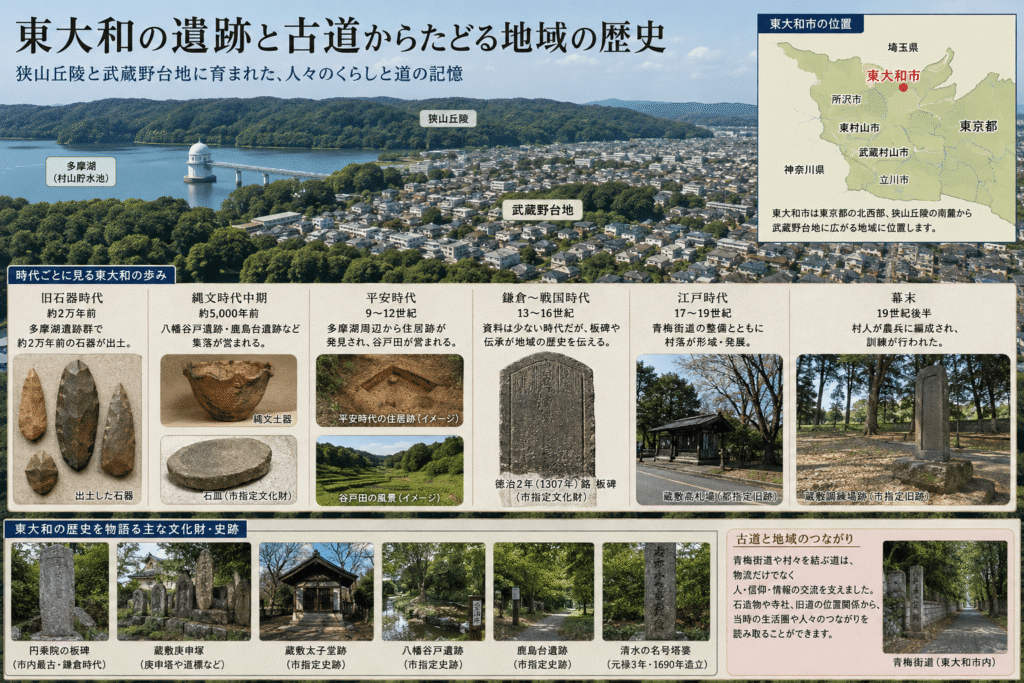 東大和の遺跡と古道からたどる地域の歴史
